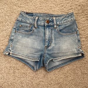 American Eagle High Rise Stretch Jean Shorts